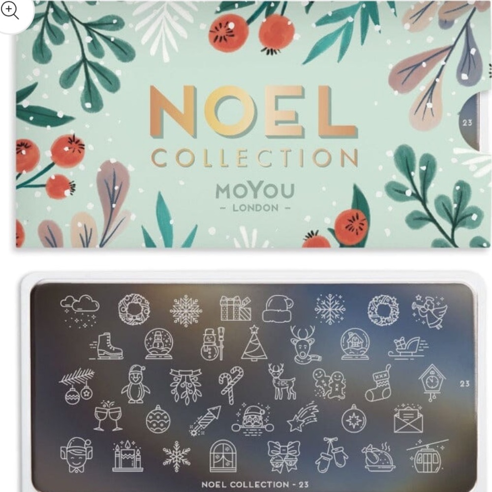 MoYou London nail art stamping plate in Noel, design 23 NWOT